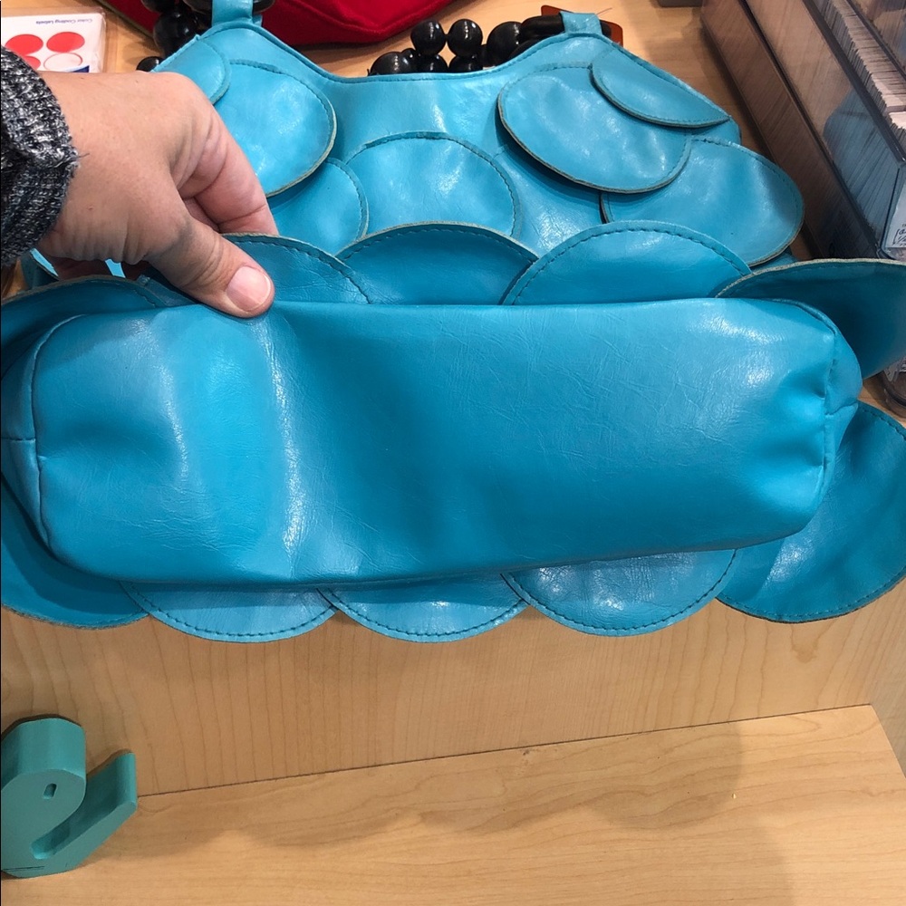 Blue Leather Women's Bag - Picture 4 of 10